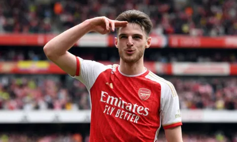 Rice ghi dấu ấn, Arsenal tiếp tục thách thức Man City
