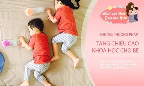 Anh trai uống viên canxi, em gái uống sữa, sau 5 năm chênh lệch chiều cao rõ ràng