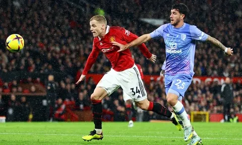Cú sốc Van de Beek xảy đến với Man United
