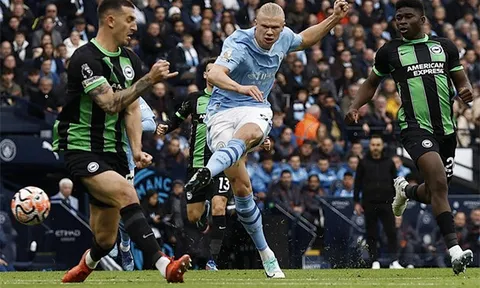 Man City lập kỷ lục mới sau chiến thắng trước Brighton