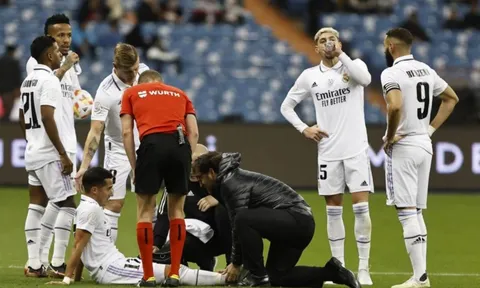 Cầu thủ Real Madrid chấn thương nặng, nghỉ 6-7 tuần