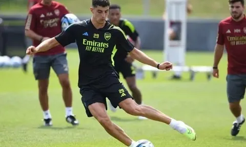 Havertz chiếm trọn niềm tin của Arteta trên sân tập