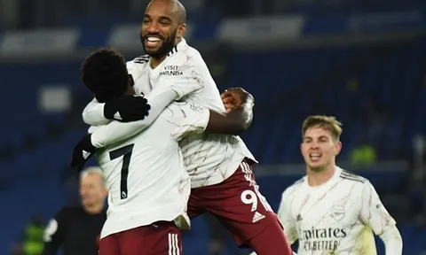 6 thống kê đáng chú ý sau trận Brighton-Arsenal: Ai cản nổi Lacazette?