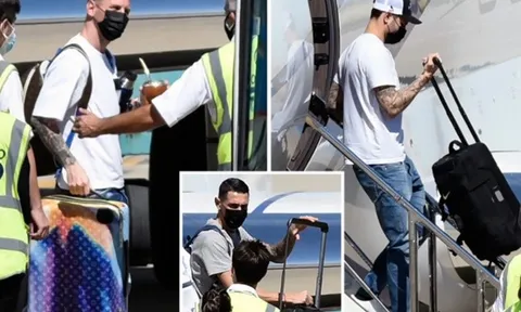 Messi nhún nhảy cùng vợ, về Argentina với 3 sao PSG