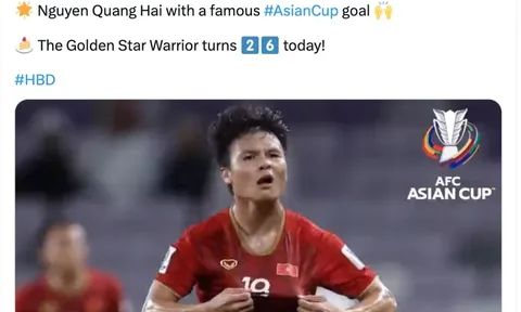 AFC đăng lại siêu phẩm đá phạt của Quang Hải
