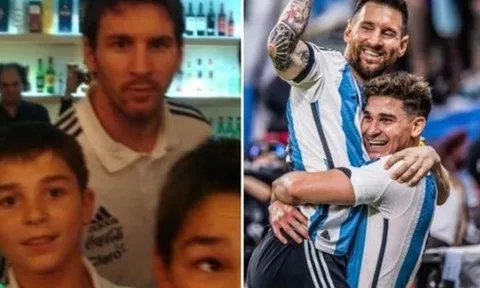 Bức ảnh Alvarez và Messi 10 năm trước gây sốt