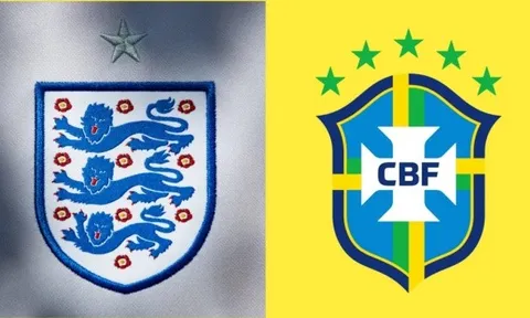 5 trận đấu gần nhất giữa Anh và Brazil