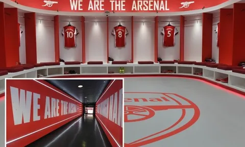 Arsenal trình làng phòng thay đồ đẳng cấp, sang xịn
