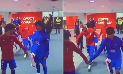 Griezmann nhầm tưởng Felix là linh vật trong trận thắng của Atletico