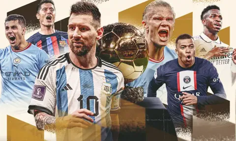 10 ƯCV giành Quả bóng vàng 2023: Messi - Haaland; Man City góp 5 ngôi sao