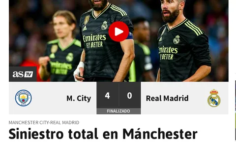 Báo chí châu Âu ngỡ ngàng khi Real thua sốc Man City