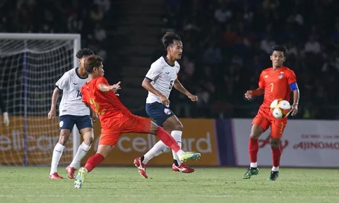 Thua đau Myanmar, U22 Campuchia đứng trước nguy cơ bị loại