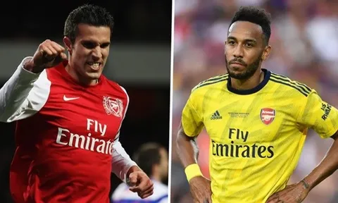 Aubameyang tiến gần đến kỷ lục của Van Persie