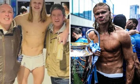 Cơ bắp của Haaland sau một mùa đá cho Man City