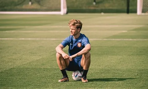 Có một Frenkie de Jong khổ sở trên tuyển Hà Lan