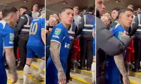 Phản ứng của Enzo Fernandez khi bị fan Liverpool chế nhạo