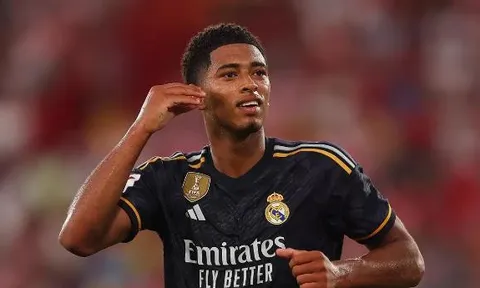 Cú đúp của Bellingham giúp Real ngược dòng hạ Almeria
