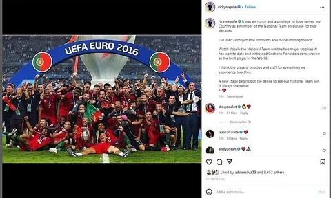 Đại diện của Ronaldo chia tay tuyển Bồ Đào Nha