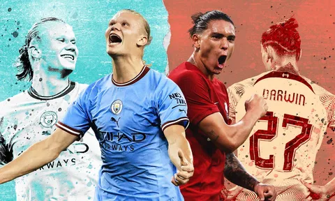 Đẳng cấp khác biệt giữa Haaland và Nunez
