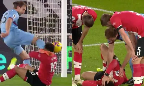 Tình huống kinh dị ở trận Southampton đấu West Ham