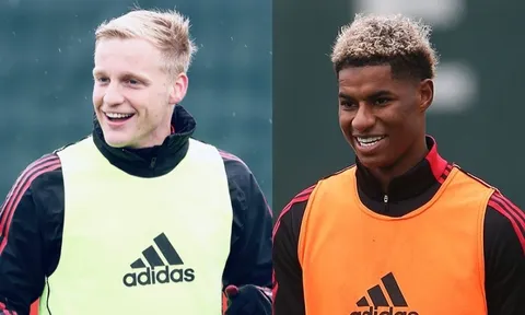 De Beek tạo bất ngờ trên sân tập M.U, Rashford đá trận đầu mùa này
