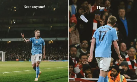 De Bruyne đáp trả sau khi bị CĐV ném chai, lọ