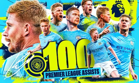 De Bruyne đạt 100 pha kiến tạo: Nhà vua của bóng đá Anh