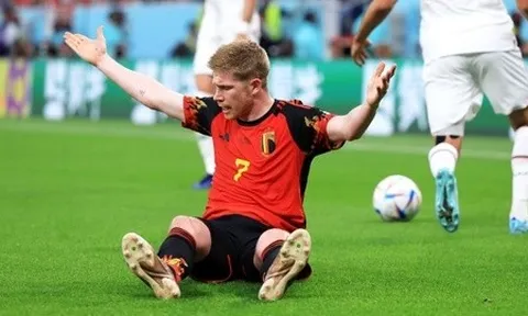 De Bruyne mất bóng 27 lần ở trận gặp Morocco