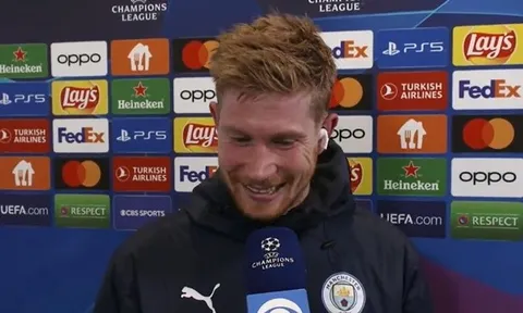 De Bruyne phản ứng với chiến thắng đẳng cấp của Man City