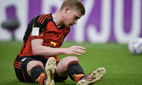 De Bruyne và đồng đội sụp đổ khi thua sốc Morocco