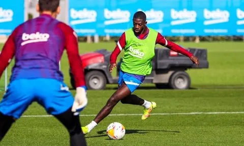 Dembele tập luyện cật lực, sẵn sàng ứng cứu Barca