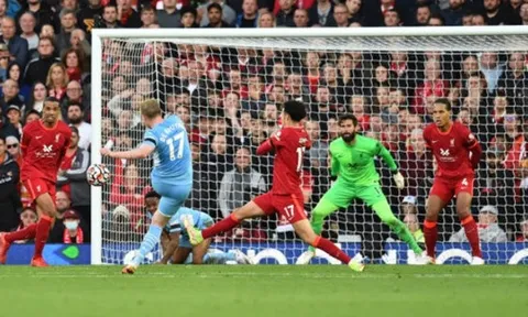 Đôi công rực lửa, Liverpool bất phân thắng bại với Man City