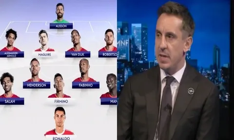 Đội hình M.U kết hợp Liverpool của Gary Neville: 2 sao Quỷ đỏ góp mặt