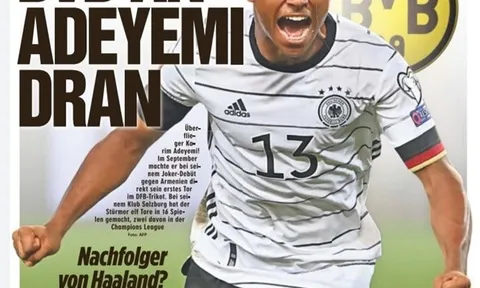 Dortmund nhắm Adeyemi thay thế Haaland