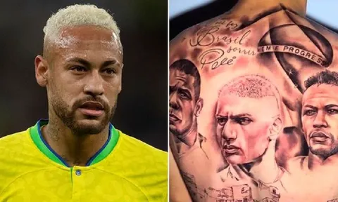 Được Richarlison xăm hình trên lưng, Neymar phản ứng cực phũ