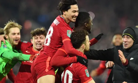 5 điểm nhấn Liverpool 3-3 Leicester (pen 5-4): Khác biệt to lớn; Minamino Cup