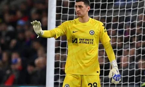 Djordje Petrovic bị Petr Cech "dạy dỗ" sau khi để thủng lưới trước Crystal Palace