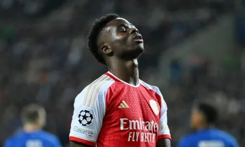 Gây thất vọng trước Porto, Bukayo Saka bị huyền thoại Arsenal chỉ trích thậm tệ