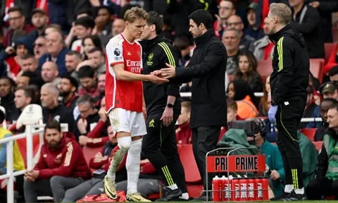 Mikel Arteta báo tin không vui về Martin Odegaard