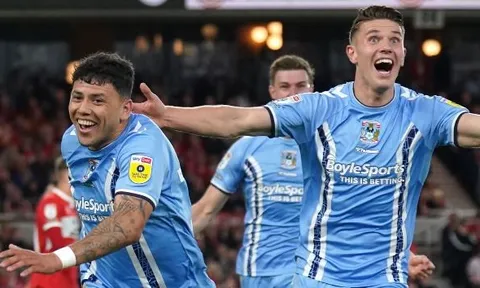 Hạ Middlesbrough, Coventry vào chơi trận chung kết thăng hạng tại Wembley