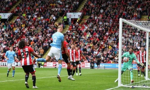 Haaland ghi bàn, Man City nghẹt thở rời Bramall Lane