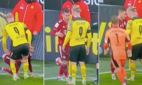 Haaland xấu chơi và cái kết bất ngờ với sao Bayern