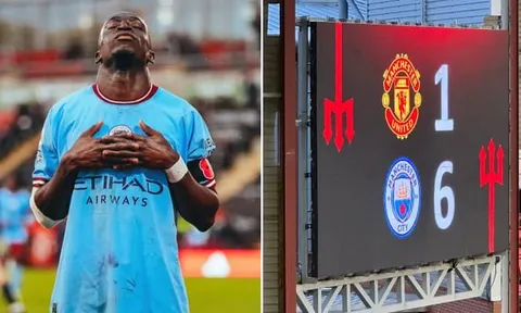 Ghi poker hủy diệt M.U 6-1, sao trẻ Man City ăn mừng như Ronaldo