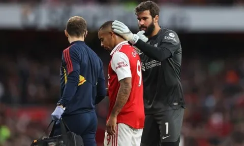 Xác định thời gian Gabriel Jesus ngồi ngoài