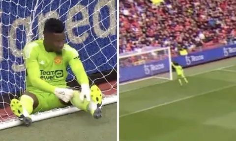 Khoảnh khắc đáng xấu hổ của Onana trong ngày ra mắt Old Trafford