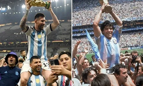 Kinh điển với 2 hình ảnh như Chúa Trời của Messi