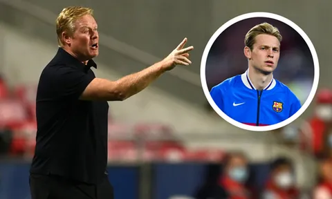 Barcelona thất bại, De Jong nói thẳng về chiếc ghế HLV của Koeman