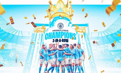 Man City vô địch Ngoại hạng Anh: Chờ cú ăn 3 lịch sử