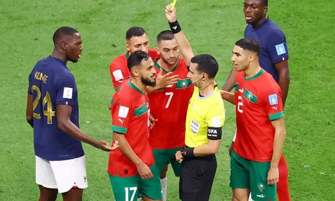 Maroc kiện trọng tài bắt chính ở trận thua Pháp