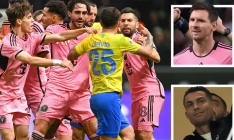 Messi dự bị, Inter Miami thua thảm trước đội bóng của Ronaldo